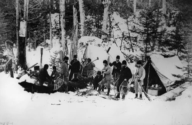 Prins Arthurs elandenjacht expeditie in Canada, ca. 1870
